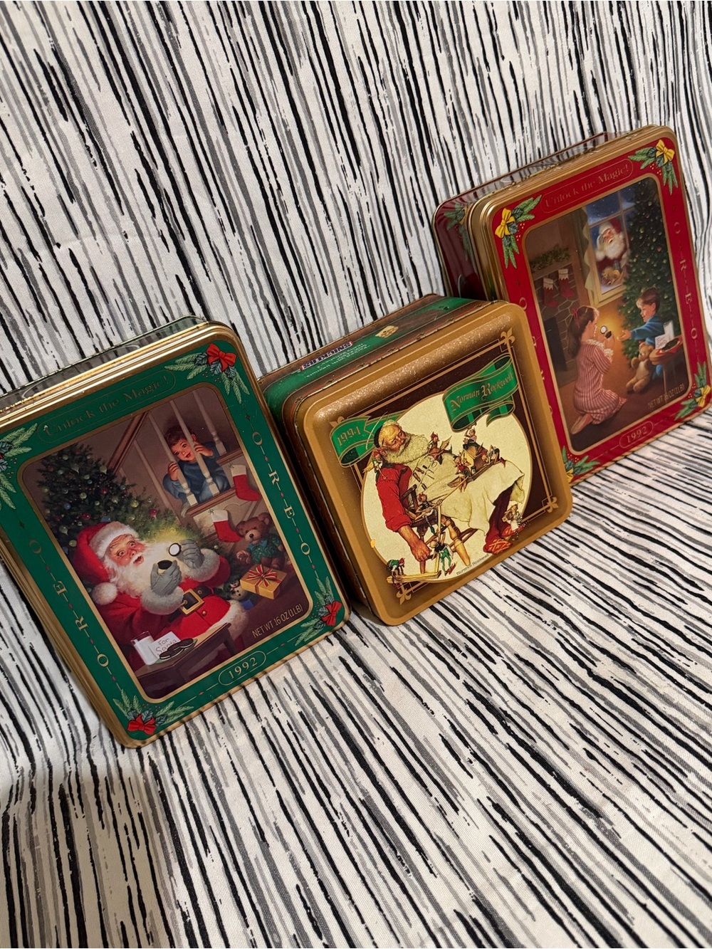 Snickers and Oreo Decorative Tin Cookie Boxes - Set of 3